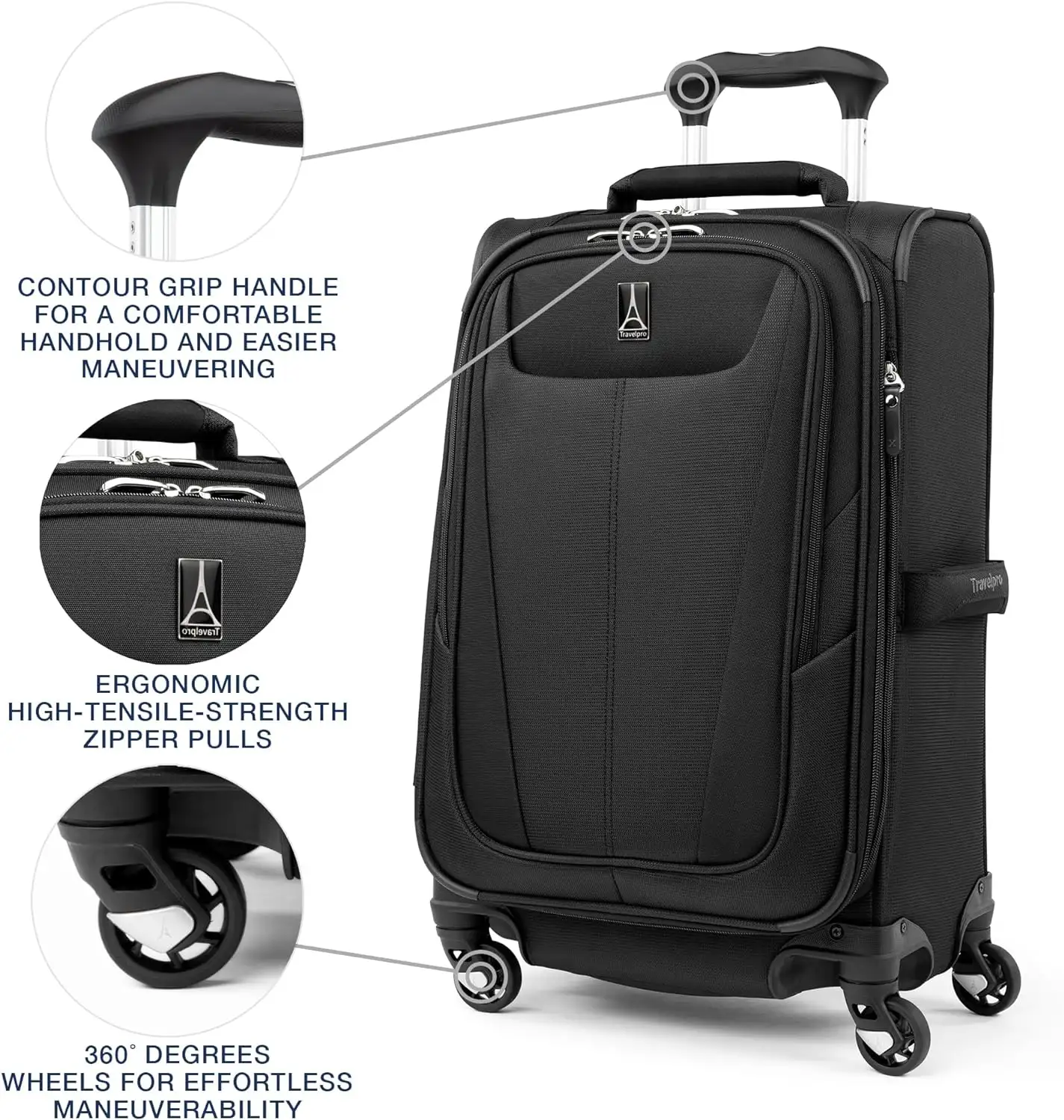 Travelpro Maxlite 5 Softside Expandable Carry on Luggage with 4 Spinner Wheels, Black, Carry On 21-Inch - 81cHUo3uEkL._AC_SL1500_
